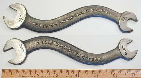 [Armstrong-Vanadium 1077-B 1/2x9/16 S-Shaped Open-End Wrench]