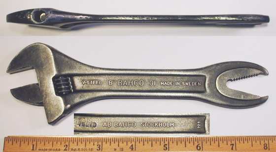 [BAHCO No. 31 8 Inch Adjustable Wrench]