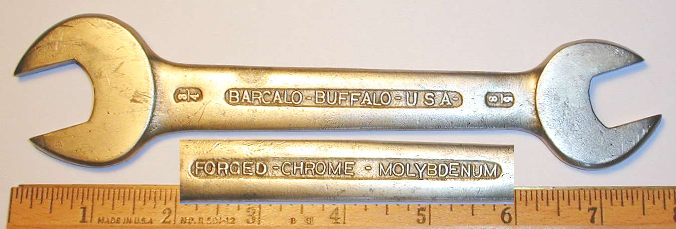 Buffalo Vintage Barcalo Buffalo Open End Wrenches~6 1” ~Rare ~ Original Holder~ 3/8” 