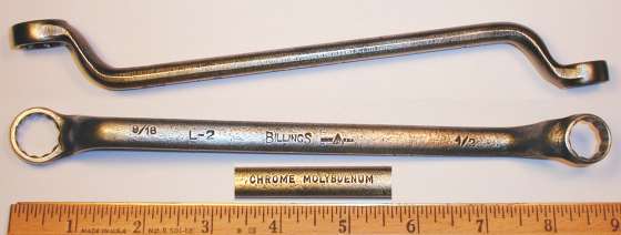 [Billings Chrome-Molybdenum L-2 1/2x9/16 Offset Box-End Wrench]