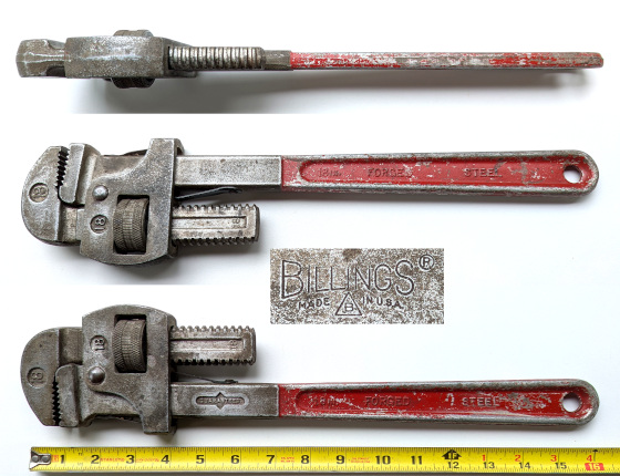 [Billings 18 Inch Stillson-Pattern Pipe Wrench]