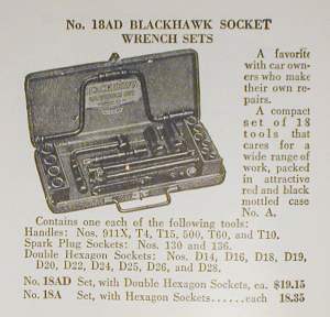 [Catalog Illustration of Blackhawk No. 18-AD Socket Set]