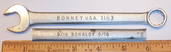 [Bonney 1163 Bonaloy 9/16 Combination Wrench]