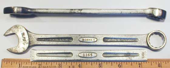 [Bonney 1165 Streamlined 11/16 Combination Wrench]
