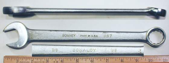 [Bonney 1167 Bonaloy 7/8 Combination Wrench]