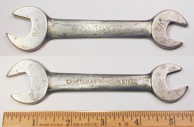 [Craftsman Vanadium Steel C-1725B 1/2x9/16 Open-End Wrench]