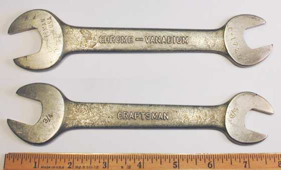 [Craftsman Early Chrome-Vanadium C-1729 5/8x3/4 Open-End Wrench]