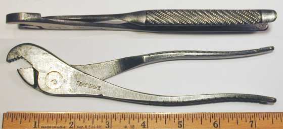 [Craftsman Early Battery Pliers with Rope-Banded Pattern]