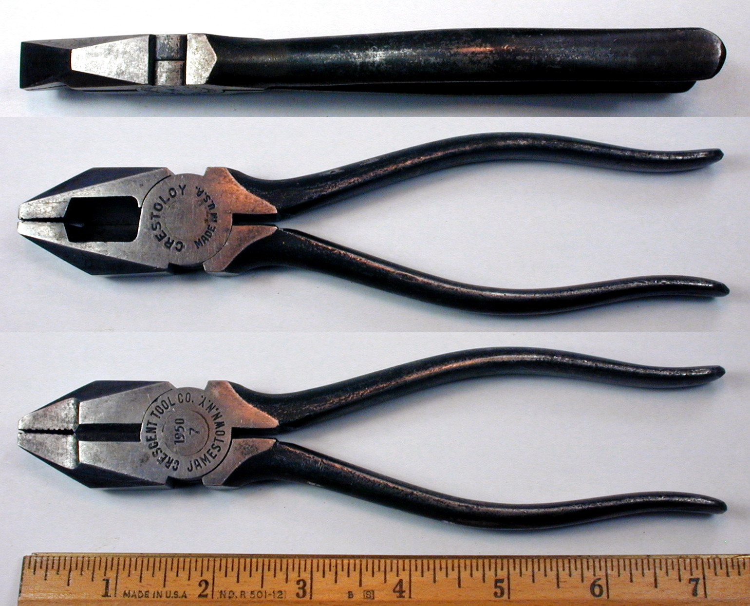CRESCENT 542-7 7" Diagonal Cutting Pliers Wire Cutters NOS 