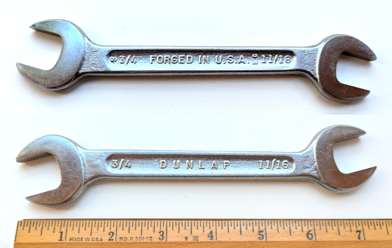 [Dunlap 11/16x3/4 Open-End Wrench]