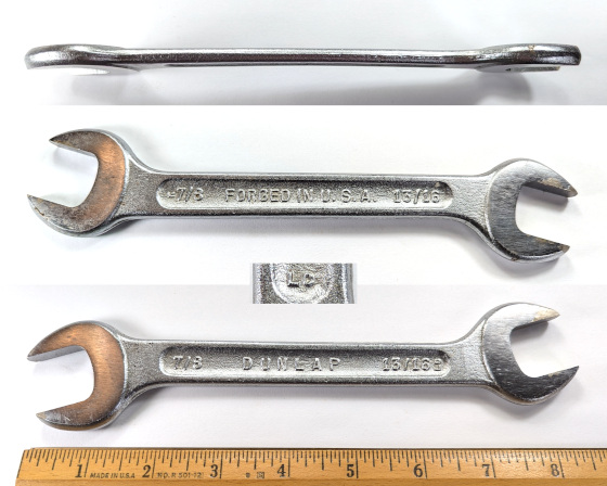 [Dunlap LC 13/16x7/8 Open-End Wrench]