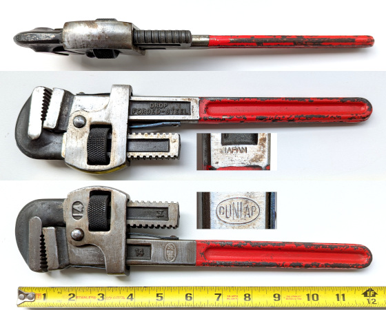 [Dunlap 10 Inch Stillson-Pattern Pipe Wrench]