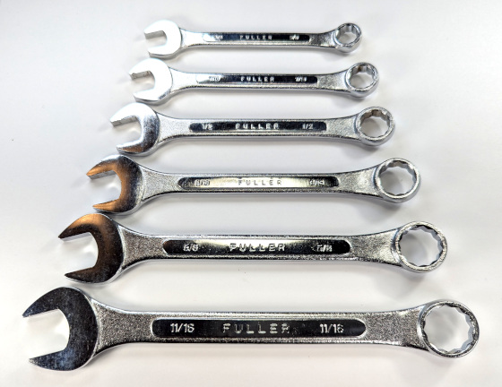 [Fuller Combination Wrenches from No. 1374 Set]