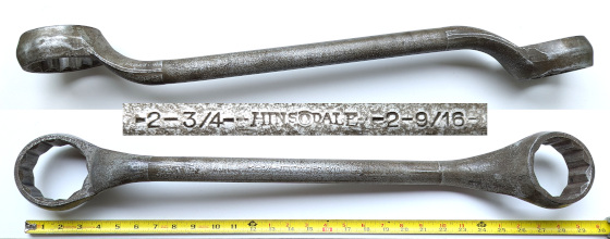 [Hinsdale HD82-88 2-9/16x2-3/4 Offset Box-End Wrench]