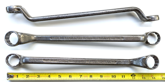 [Lectrolite Chrome Vanadium Steel 3006 15/16x1 Offset Box Wrench]