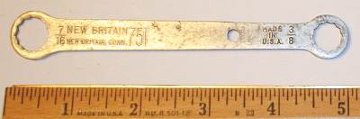 [New Britain 751 3/8x7/16 Stamped-Steel Box-End Wrench]