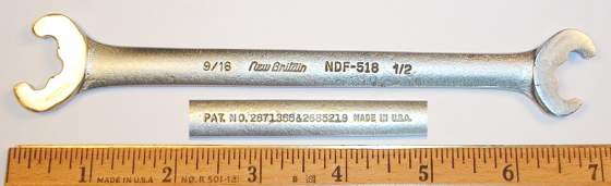 [New Britain NFD-518 1/2x9/16 Open-End Wrench]