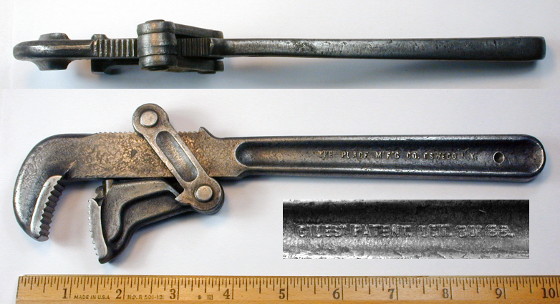 [Place Mfg. 10 Inch Giles Patent Pipe Wrench]