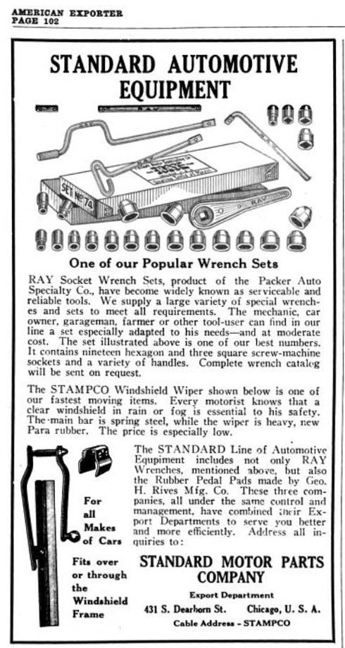 [1925 Ad for Ray No. 74 Socket Set]