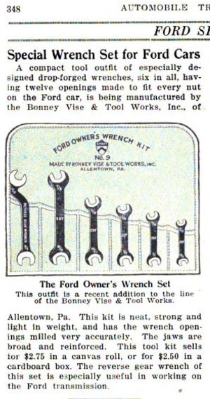 [Bonney Special Ford Wrench Set]