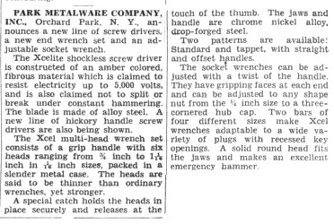 [1930 Notice for Park Metalware]