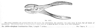 [1918 Catalog Listing for Kraeuter No. 1973 Gripkut Pliers]