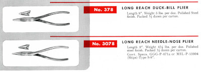 [1956 Catalog Listing of Champion DeArment Long Reach Pliers]