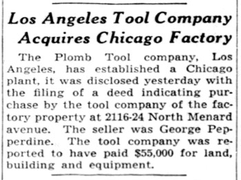 [1941 Notice of Purchase of Menard Street Factory]