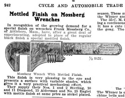 [1904 Notice for Mossberg Sterling No. 2 Wrench]