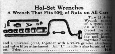 [1930 Catalog Listing for Hol-Set Wrenches]