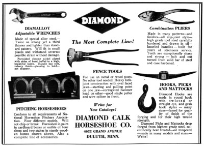 [1935 Ad for the Diamond Calk Horseshoe Company]