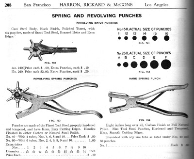 [1918 Catalog Listing of BMCo Revolving Punches]