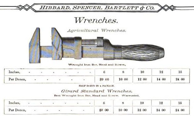 [1891 Catalog Listing for Girard Wrenches]