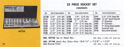 [1971 Catalog Listing for Indestro N7732 3/8-Drive Socket Set]