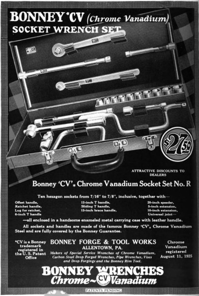 [1927 Ad for Bonney CV Socket Sets]