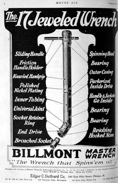 [December 1919 Ad for Billmont Master Wrench]