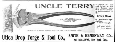 [1901 Advertisement for Utica Russell Staple Pullers]