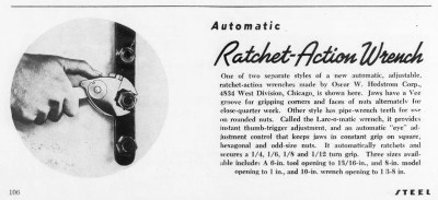 [1946 Notice for Larc-O-Matic Wrench]