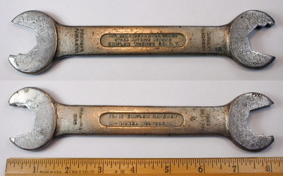[Simplex No. 15 3/4x15/16 Ratcheting Open-End Wrench]