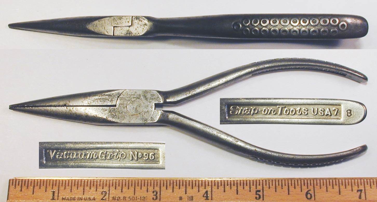 Snap-on Model 9-A Vacuum Grip Channel Lock Pliers Vintage Tool Made in USA