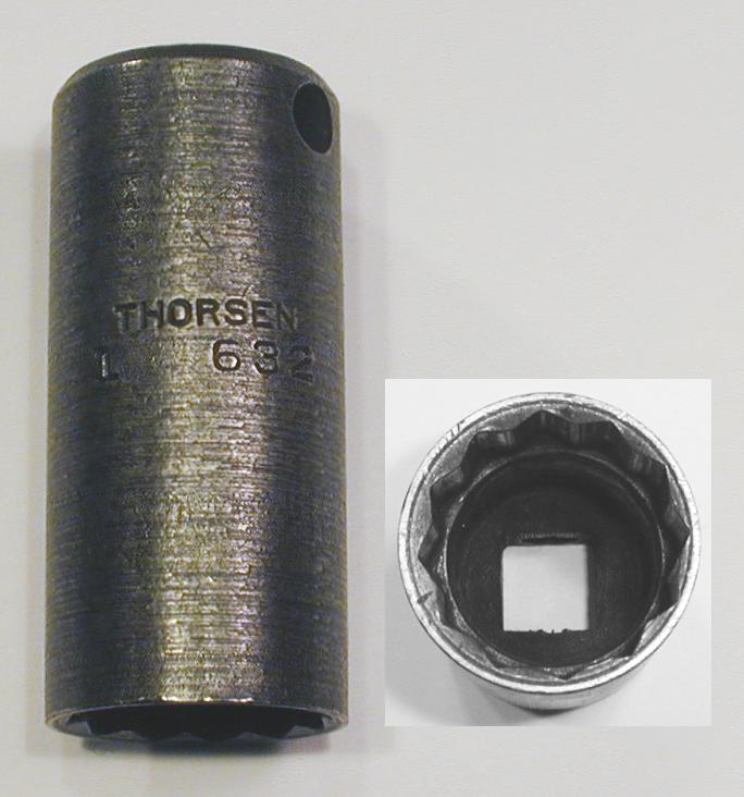 New Thorsen USA 17 mm Metric Socket 3/8'' Drive 6 Point 62717 