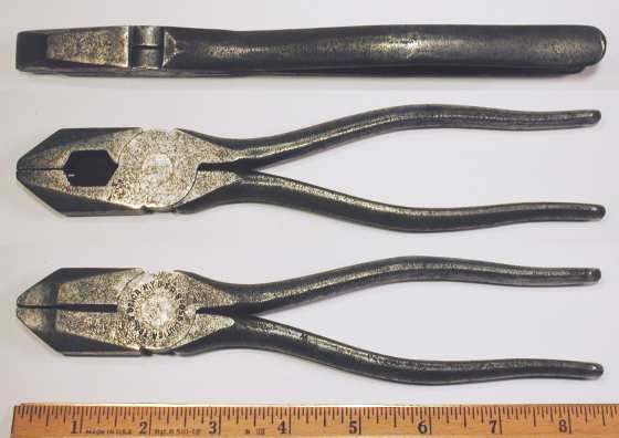 Details about   Vintage Utica 50-6 Wire Cutter Pliers Lineman Tools USA Made Long 