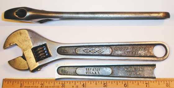 [Utica Early No. 90 8 Inch Adjustable Wrench]