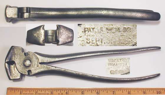 [Utica Russell Patent Staple Pulling Pliers]