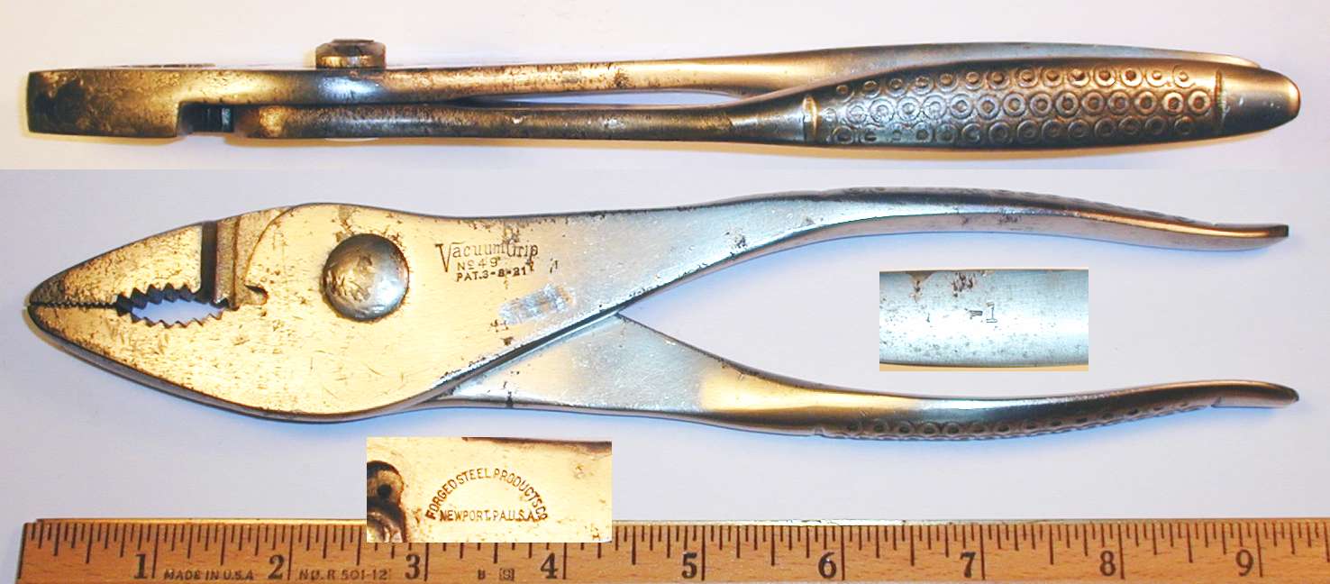 Snap-on Model 9-A Vacuum Grip Channel Lock Pliers Vintage Tool Made in USA