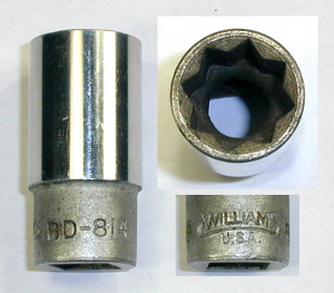3/8" D 5/16" SNAP-ON INDUSTRIAL BRANDS B-1210 Williams Socket 12Pt 