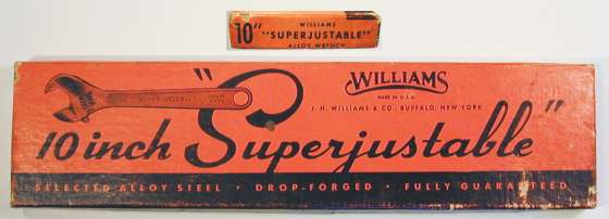 [Box for Williams 10 Inch Superjustable Wrench]