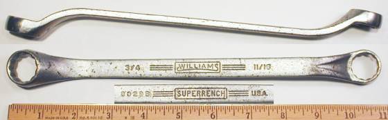 [Williams 8029B 11/16x3/4 Offset Box-End Wrench]
