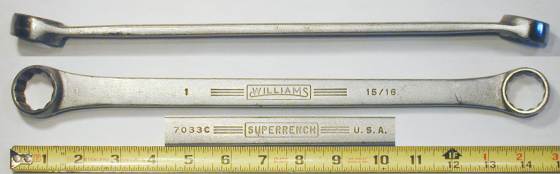 [Williams 7033C 15/16x1 Box-End Wrench]
