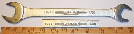 [Williams 1029 11/16x25/32 Open-End Wrench]